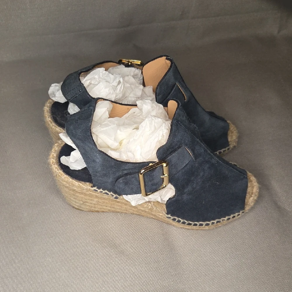 Bettye Muller Dawn Navy Espadrille Sandals